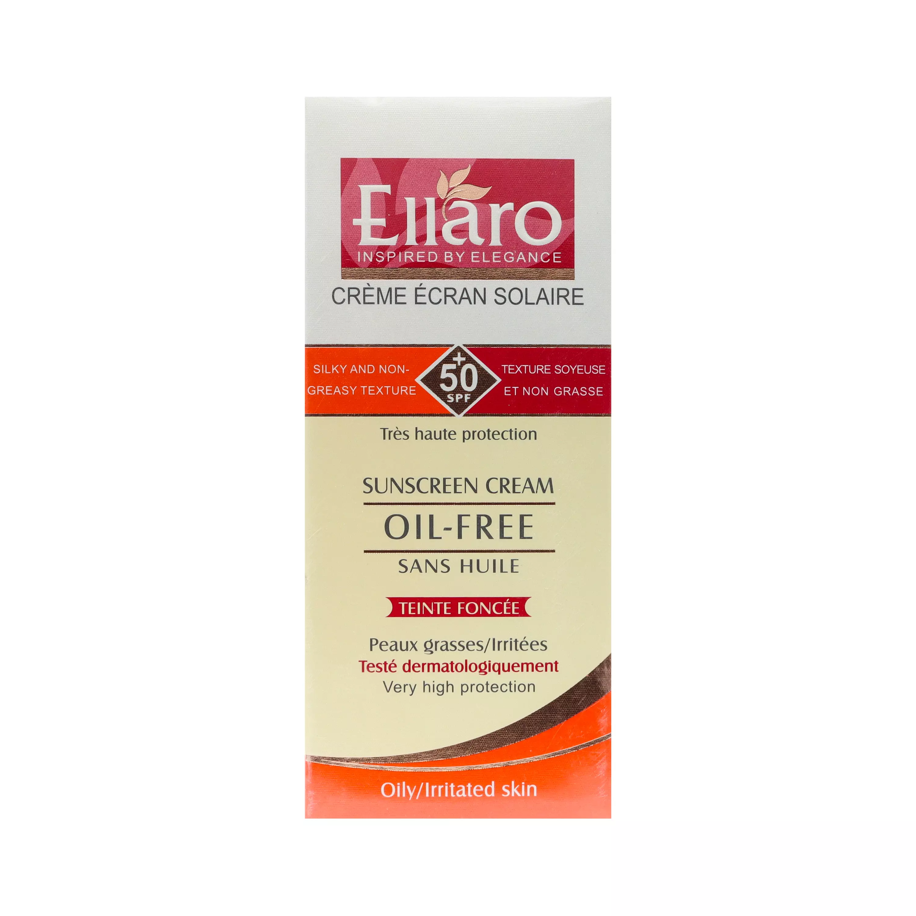 کرم ضد آفتاب +SPF50 فاقد چربی رنگ بژ طبیعی 40 میلی لیتر الارو